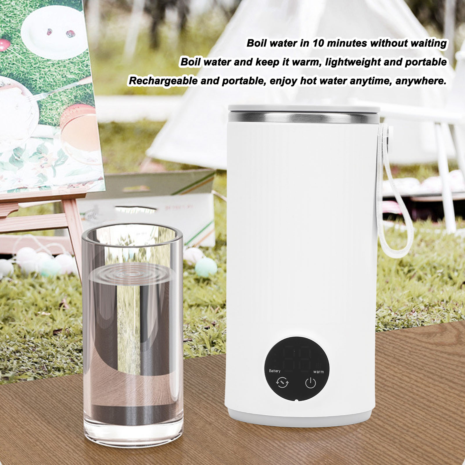 Electronic Gadgets For Home - Travel Electric Kettle Cordless Rechargeable 400ML