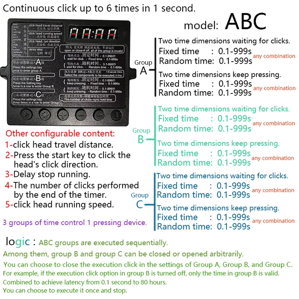 Auto Mouse Mover - (ABC/A2) Physical Click Auto Keyboard Clicker