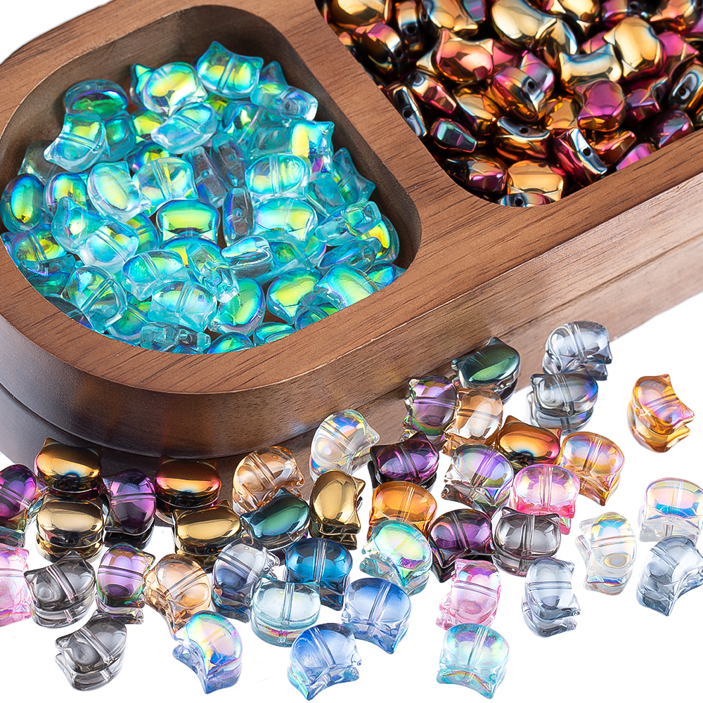 50pcs Colorful Cat Head Glass  - огляд і ціна Mobile Electronics Gadgets